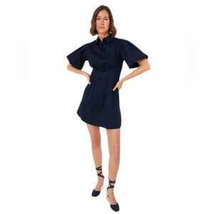 Tuckernuck Navy Mini Delaney Dress XXXL NWT Puff Sleeve Shirt Dress Sold Out Sz
